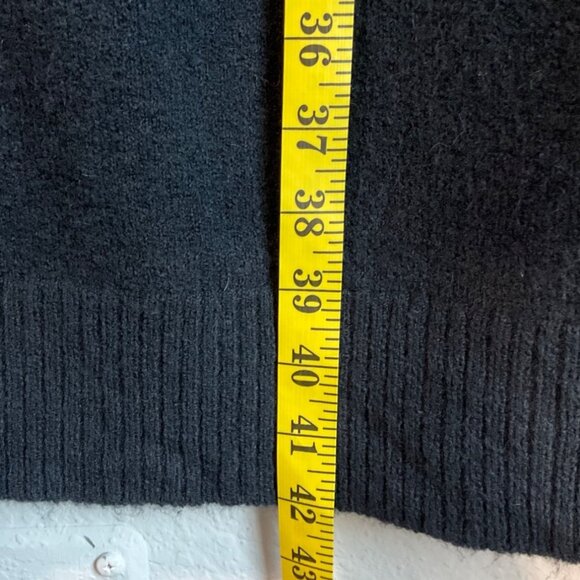 J Crew Large Black Turtleneck Sweater Dress Pullover Wool Alpaca Bl Minimalist - Picture 6 of 8